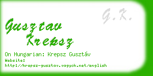 gusztav krepsz business card