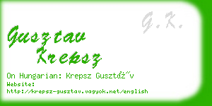 gusztav krepsz business card